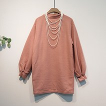 이얀 벌룬 피치 기모 임부복 겨울 편한 원피스