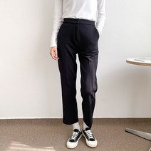 헤이진 여성용 히든밴딩 세미일자 기모 슬랙스
