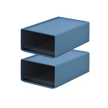 A4사이즈 모던 라운드 심플정리함 RK_645, 블루, 2개