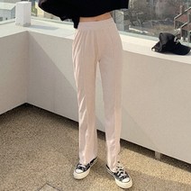 큐니걸스 여성용 핀턱골지 밴딩롱나팔트레이닝