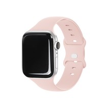 에가든 애플워치 소프트 실리콘 밴드 1/2/3/4/5/6/7/8/SE 스트랩 16g, Light Pink