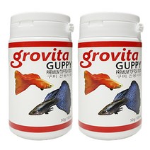 로라펫 그로비타 스페셜 화이트 구피 담수어사료, 50g, 2개