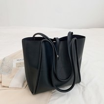 여성용 미유 베이직 숄더 쇼퍼백