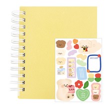 디자인웁스 모멘트 v3 접착식 포토인생 초음파 사진 보관 네컷앨범 + 스티커 세트, 레몬(앨범), 25매