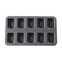 이홈베이킹 실리콘코팅 홈 브라우니틀 10구, 1개