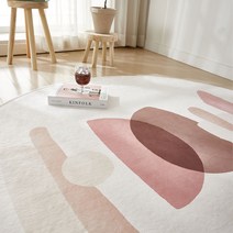 가온길카페트 노티스 발수 감성 아트 원형 러그