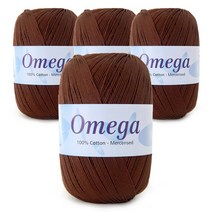 쎄비 오메가 59색 실켓가공 광택 뜨개실 75g x 4p, 227 갈색