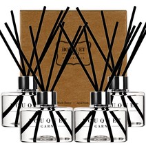 부케가르니 디퓨저 101 200ml x 4종 세트, 소프트코튼, 블랙체리, 에이프릴프레쉬, 화이트머스크