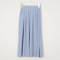 여성용 핀턱 뒷밴딩 플리츠 스커트