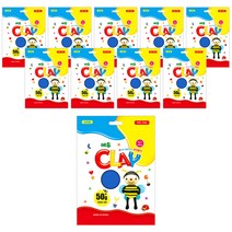 에듀 유아용 클레이 10p, 파랑, 50g