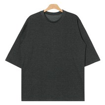 맨타임 남성용 UAL 무지 박스핏 특양면 데일리 7부 티셔츠