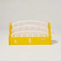 베네베네On 유아용 리틀 트레인 미니 전면 책장 3단, 옐로우