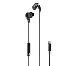 스컬캔디 라이트닝 iPhone 전용 유선 이어폰 세트, 블랙, S2SGY