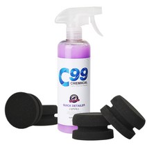 C99 왁스어플리케이터 2p + 고광택 왁스 500ml CC-012, 1세트