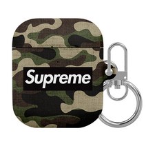 저스트포유24 슈프림 에어팟 케이스, 밀리터리