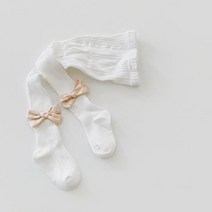 비단길 여아용 예쁜봄 리본 타이즈