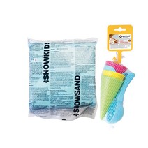스노우키즈 아이스크림 모래놀이 스노우샌드 800g + 아이스크림 몰드 5p 세트, 블루(스노우 샌드), 랜덤(스쿱)