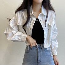 클레어 스트링 크롭 야상 자켓