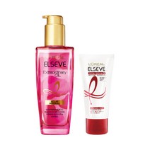 로레알파리 엑스트라 오디네리 하이 샤인 오일 로즈 100ml + 헤어팩 50ml 세트, 1세트