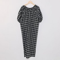 티탁 여성용 체크 밴딩 넥원피스