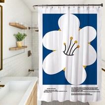 에어 코발트 블루 샤워커튼 TYPE 01 165 x 180 cm, 1개