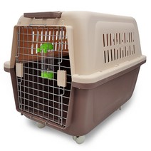 네츄럴프로 국민켄넬 이지도어 + 휴대걸이 물병, 브라운