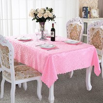 알럽홈 고급 아이비 호텔패브릭 식탁보, 핑크, 140 x 180 cm