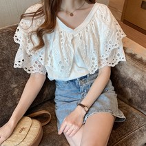 루나걸 펠릭스 펀칭 블라우스