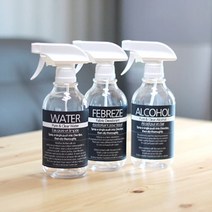 로맨틱노벰버 화이트건 분무기 투명 520ml 3p 세트, 라벨1블랙, 1세트