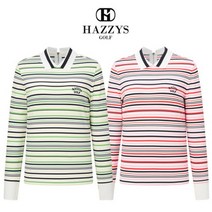 [정품] 헤지스골프 여성 멀티 스트라이프 카라 티셔츠 (HWTS3A212)