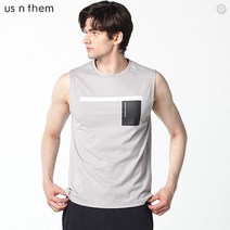 [US N THEM] 인터네셔널 레터링 슬리브리스 탑