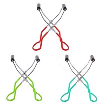 3PCS 통조림 항아리 기중기 집게 스테인레스 스틸 안티 - 스키드 미끄럼 방지 방지 항아리 클램프 손잡이가있는 비 슬립 병 클립, 하나, 레드 & 그린 & 시안