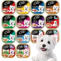 시저 주식캔 100g 강아지 사료 간식, 14세이상 쇠고기와쌀과야채 100g