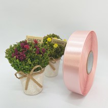 포장 리본 끈 제이제이리본 고밀도주자 3mm 76컬러 ( 길이 45M 90M ) 공단리본, 벚꽃, 3mm(90M)