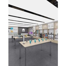 휴대폰 매장 진열 매대 진열장 스마트폰 체험대 전시대, 길이 3.0m 폭 1.0m 높이 0.9m