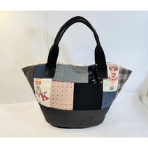 핸드메이드 패브릭 손가방 바스켓백 에코백