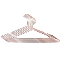 정리인홈 고급 스틸옷걸이 10P, 로즈골드