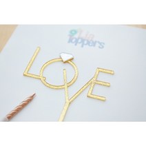 love 프로포즈 러브 커플 반지 토퍼 케이크 미니 파티 데코픽