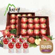 [2022햇사과] 산지애 씻어나온 꿀사과 3kg 2box   사과주스 6팩 미시마