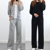 여성 쥬씨 가디건 트레이닝 세트 바지 팬츠