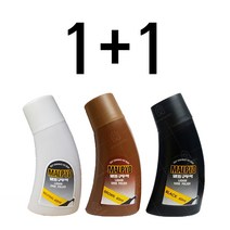 말표 1+1 블랙 갈색 무색 디럭스 구두약 60ml, 블랙+블랙