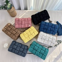 도두리 DIY 손뜨개 코바늘 뜨개질 가방 만들기 키트 패키지 뜨기 아이비백 - 동영상제공, 아이비백(바다내음초록)