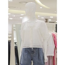 ab.f.z [ab.f.z] 스쿠프리본넥펀칭블라우스세트 (KSW2QB37F)