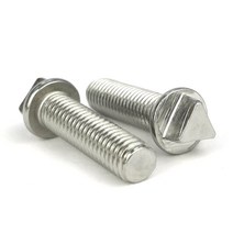 삼각머리 보안볼트 M6 M8 M10 사이즈 풀나사 피치 안전잠금나사 지퍼 304 스테인리스 스틸, 20mm, M6 (10pcs)