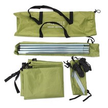 쉘터 쉘터텐트 사계절 빅 쉘터 타프 그늘막 방수 캠핑 텐트 쉘터백패킹 차박텐트 원터치 돔 휴대용 자동차 보호소 그늘 캠핑 사이드 카 루프 탑 텐트 천막 방수 uv 야외 자동차, 아미 그린, 협력사, 440x200cm