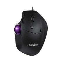 Perixx PERIMICE-520 유선 인체공학적 트랙볼 마우스, 검은색, 열광한