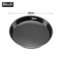 가정용화덕 화덕오븐 피자오븐 678inch nonstick 피자 오븐 팬 두꺼운 둥근 crisper 베이킹 트레이 탄소강 베이킹 에어 프라이어 베이킹 도구 용 깊은 접시 팬, 8 인치