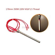 350W 220V 점화 점화기 핫로드 우드 펠렛 스토브 10*140/150/170mm M16 * 1.5 F16 20 드롭십, Black