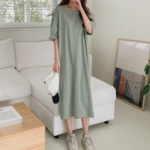 루즈핏 심플 롱 원피스 빅사이즈 오버핏 여성용