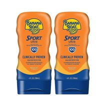 Banana Boat 스포츠 울트라 자외선 차단 로션 SPF 100 4 트윈 팩 바나나보트, 4 Fl Oz (Pack of 6), SPF 100/Lotion